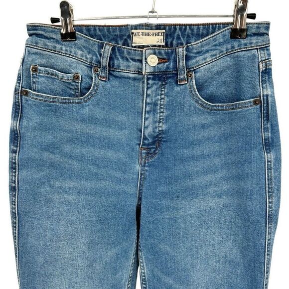Free People We The Free Curvy Straight Leg Jeans Size 28 - Picture 3 of 8